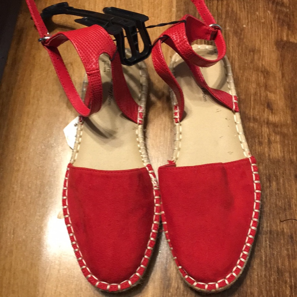 Red espadrilles
